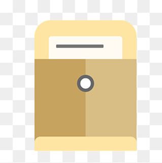 灰色圆角档案袋卡通标志