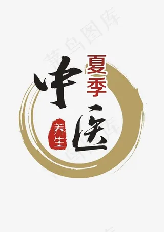夏季中医养生艺术字