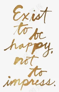 金色英文艺术字装饰