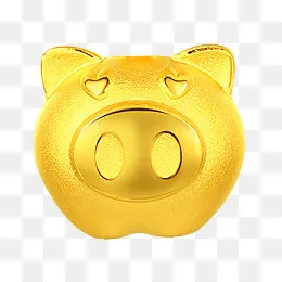 卡通金猪庆新年猪头装饰项链元素,免抠元素