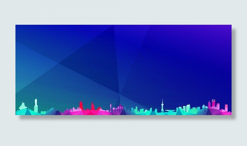 城市感网络感城市剪影背景图片素材,背景元素