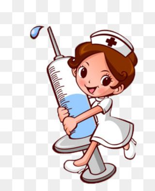 护士节卡通手绘,免抠元素