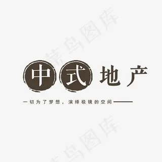 中世地产创意艺术字