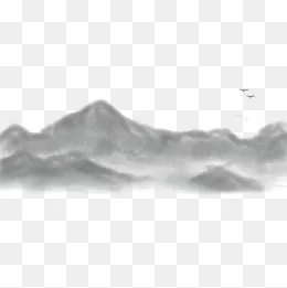 水墨山png素材,免抠元素(2000*2000px)psd模版下载