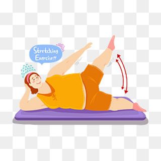 微笑做瑜伽的女孩,免抠元素