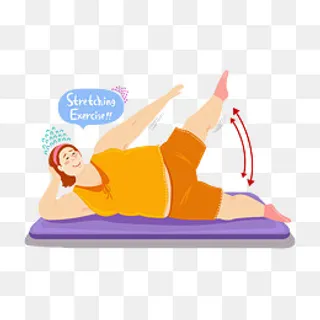 微笑做瑜伽的女孩,免抠元素