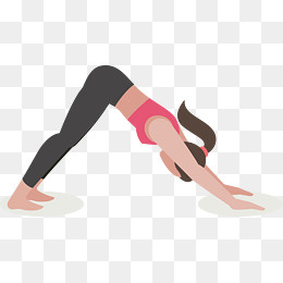 健身教练腰部柔韧性练习,免抠元素