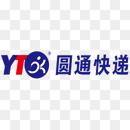 蓝色圆通快递标志,免抠元素