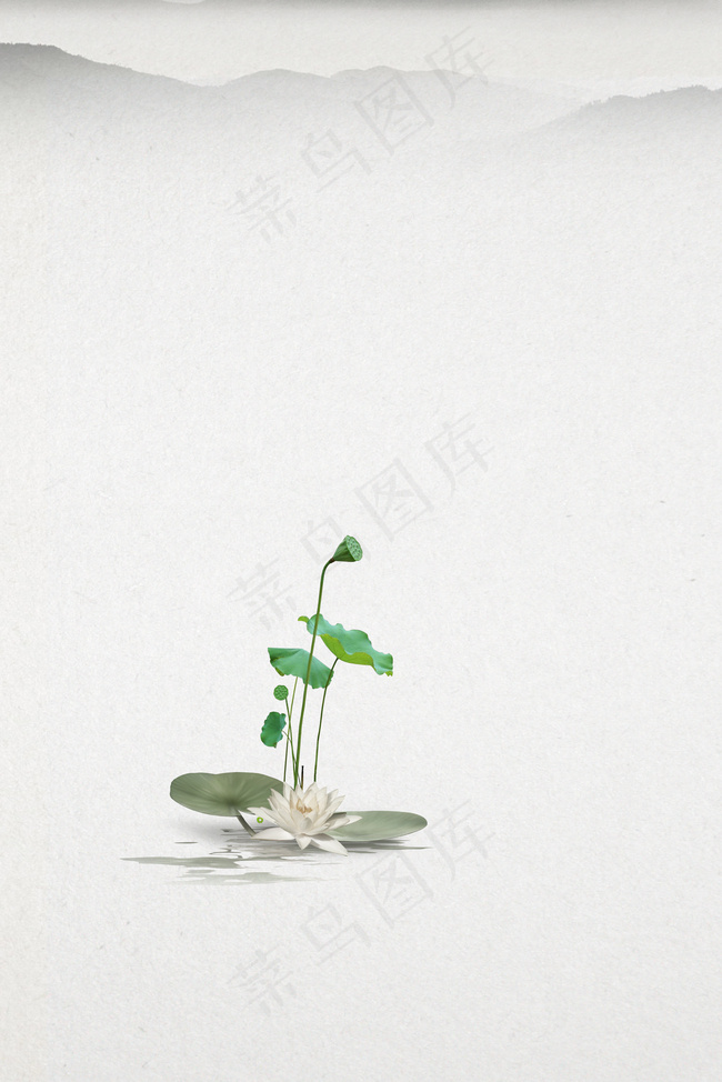 古风水墨山水极简背景2背景图片素材,背景元素