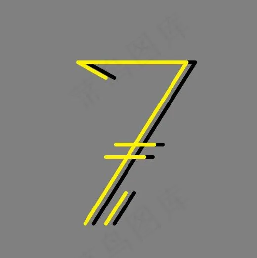 航海风格矢量数字7,免抠元素艺术字(2001*2001px)ai矢量模版下载
