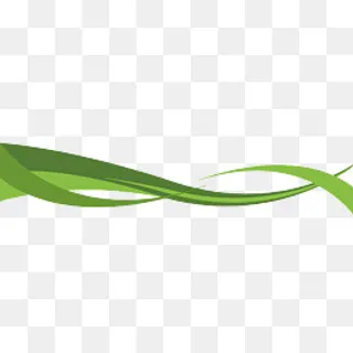 矢量绿色曲线,免抠元素