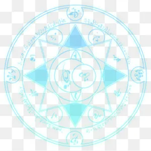 蓝色清新魔法阵不规则图形,免抠元素