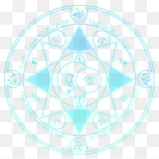 蓝色清新魔法阵不规则图形,免抠元素