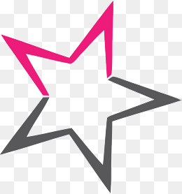 手绘五角星,免抠元素