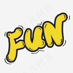 卡通手绘fun字体