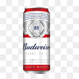 产品实物百威灌装啤酒,免抠元素