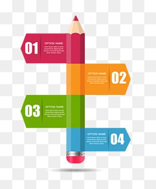 铅笔数字目录图表展示,免抠元素