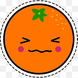 圆形橙色橙子贴纸,免抠元素(1903*1904px)ai矢量模版下载