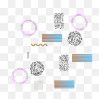 孟菲斯正方体几何图形元素