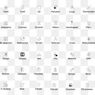 药品医疗线型矢量图标icon,免抠元素