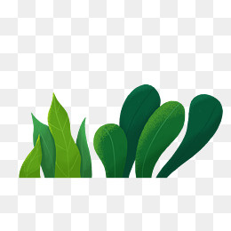 手绘大自然绿色草地,免抠元素