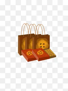 中秋节月饼礼品盒可商用元素,免抠元素