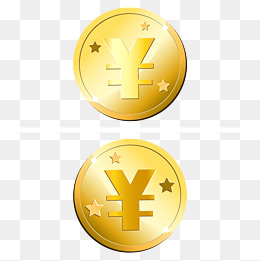 炫酷立体感金币矢量图,免抠元素