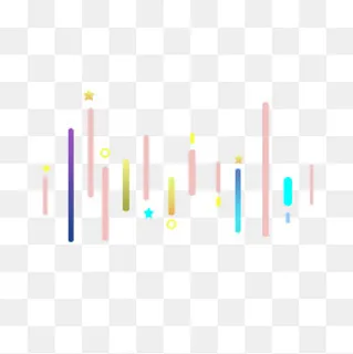 彩色线条漂浮素材