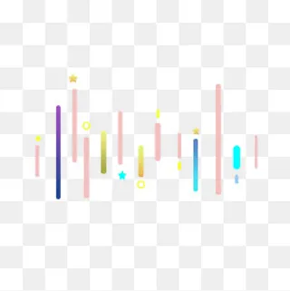 彩色线条漂浮素材