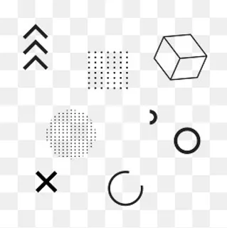 黑色几何不规则图形免抠元素