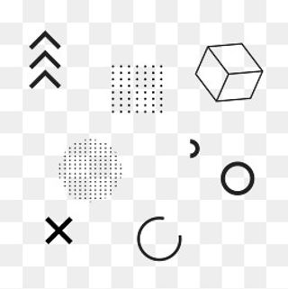 黑色几何不规则图形免抠元素