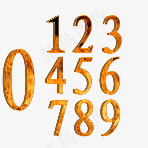 免扣数字PNG(2000*2000px)psd模版下载
