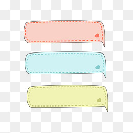 可爱卡通长条对话框,免抠元素