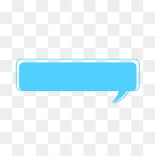 手绘蓝色对话框标签,免抠元素