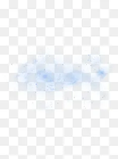 手绘水彩蓝色唯美星空,免抠元素