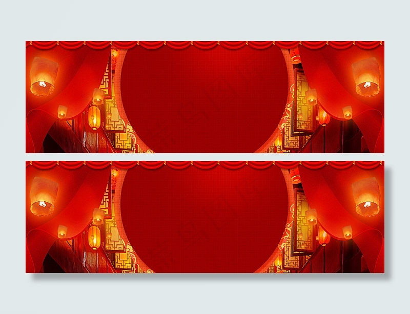 淘宝新年中国风海报背景背景图片素材