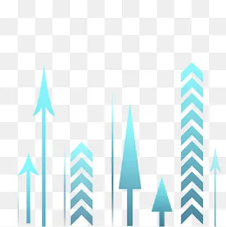 蓝色向上箭头图标,免抠元素