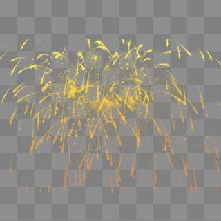 黄色光效PSD透明底,免抠元素