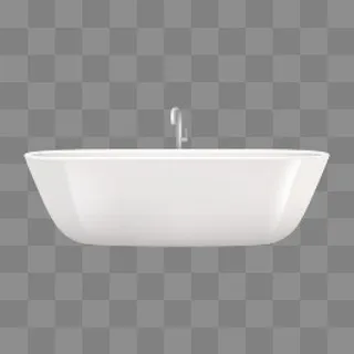 一个矢量白色浴缸