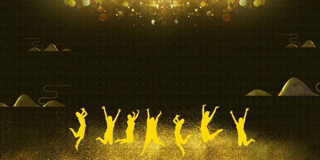 黑金矢量青春正能量展板背景图片素材