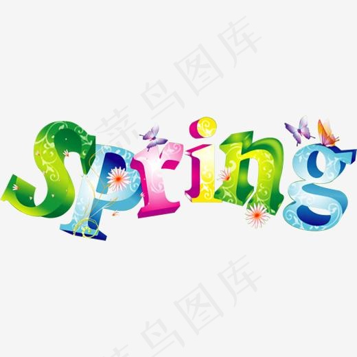 SPRING立体艺术字
