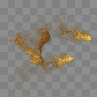 金色粉末爆炸,免抠元素