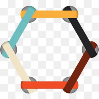 矢量创意六角形关联图PNG图片,免抠元素