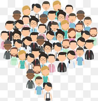 中国人口日密集人群,免抠元素