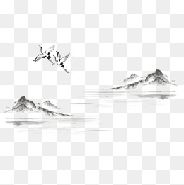 黑白毛笔写意效果下载,免抠元素(1654*1654px)ai矢量模版下载