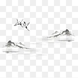 黑白毛笔写意效果下载,免抠元素(1654*1654px)ai矢量模版下载
