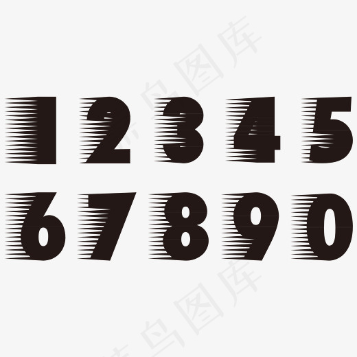 黑色速度线条时尚创意艺术数字(2480*1792px)psd模版下载