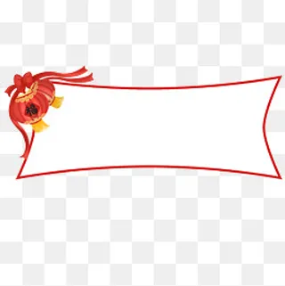 手绘新年红色灯笼促销标签,免抠元素