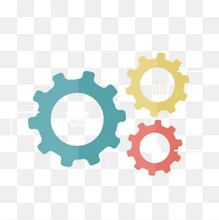 彩色齿轮设置,免抠元素