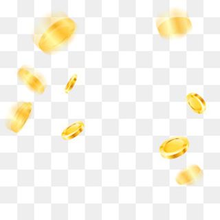 金色飞扬钱币,免抠元素
